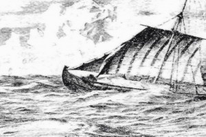 Bilde av Viking blant isfjell i Nord-Atlanteren